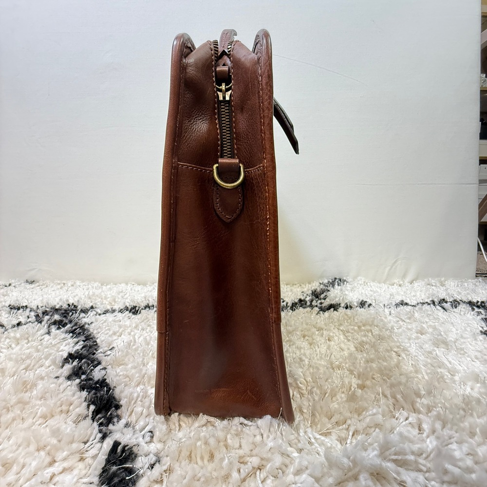 DOONEY & BOURKE Brown Florentine Vacchetta Leather Briefcase Large - Picture 6 of 12